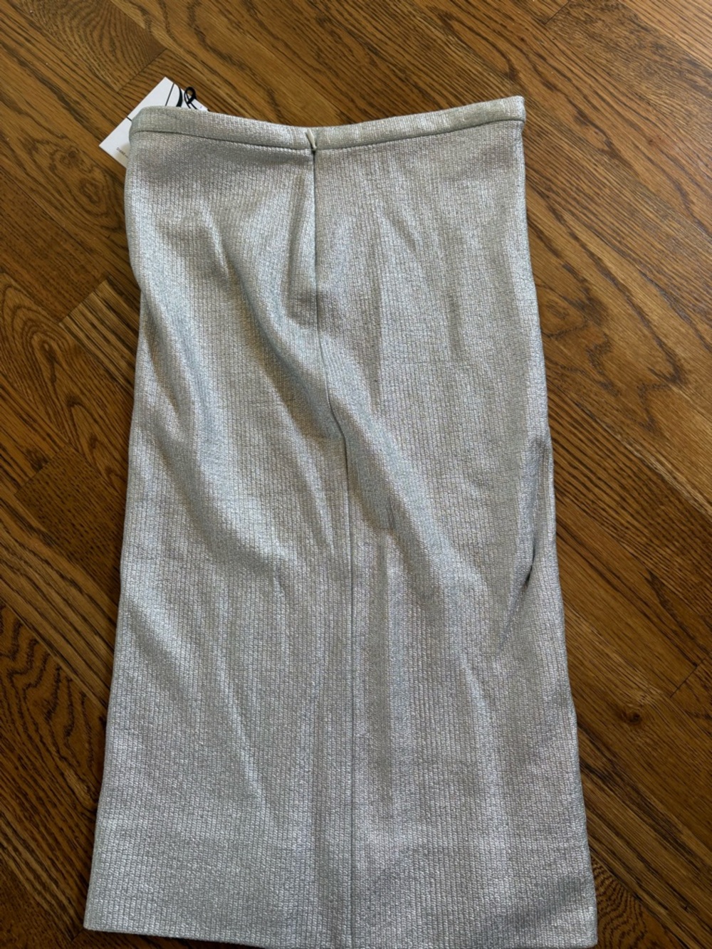 Diane von Furstenberg Silver Metallic Tube Skirt - Picture 3 of 3